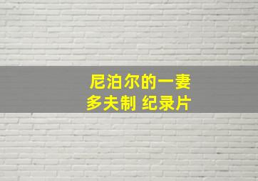 尼泊尔的一妻多夫制 纪录片